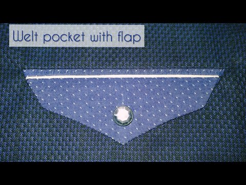 How to sew Welt pocket with flap | Designer pant welt pocket Video