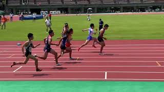 県選手権　100m 1組