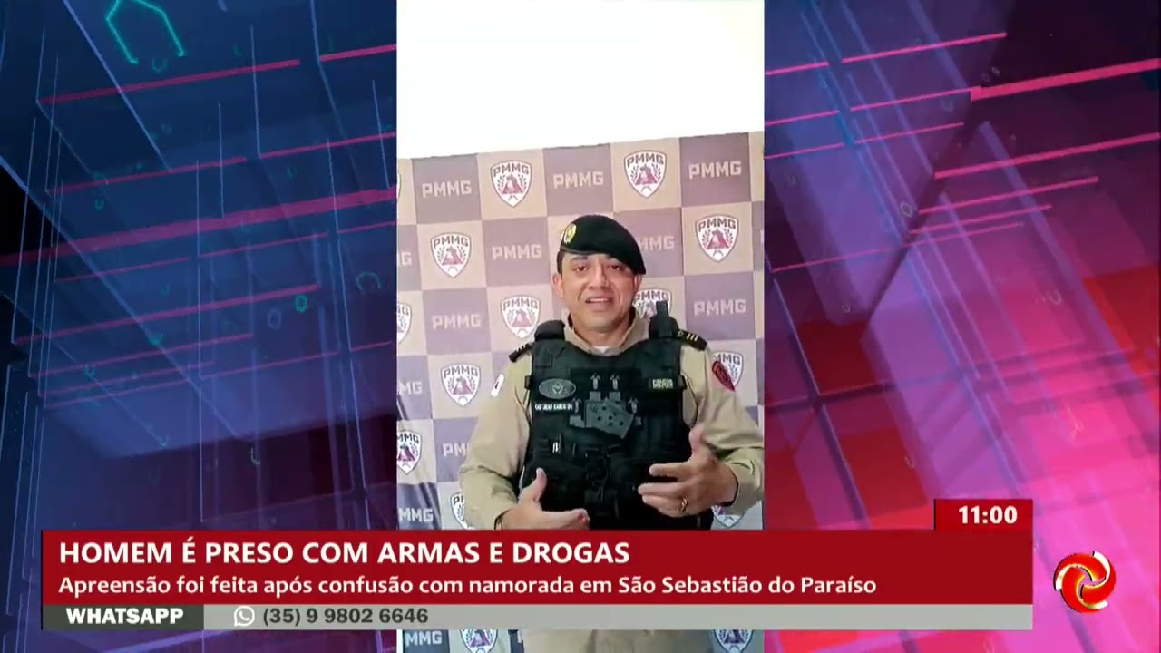 Preso com arma e drogas após confusão em São Sebastião do Paraíso