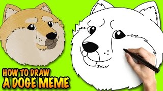 How to draw a Doge Meme (Shiba Inus) - Easy step-by-step drawing tutorial