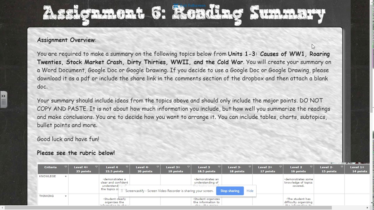 Assignment 6: Reading Summary Assignment