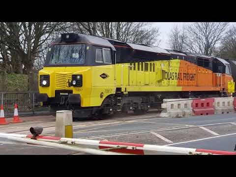 COLAS RAIL FREIGHT  70817 leaves Preston Docks