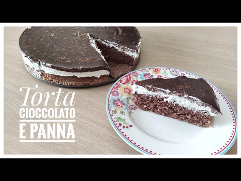 Torta cioccolato e panna -  Ricetta facile - Chocolate and cream cake