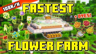 FASTEST Flower/Dye Farm In Minecraft Bedrock Tutorial