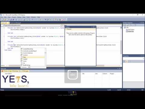 How To Create Drop Down Menu Using Visual Basic