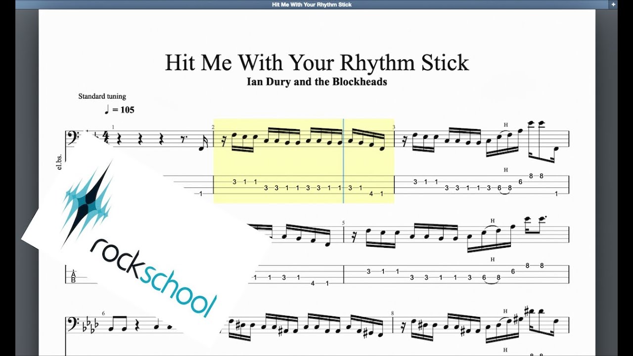 Hit Me With Your Rhythm Sticks Rockschool Grade 7 Bass