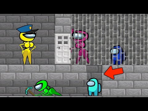 Among Us vs Prison Escape in Minecraft - Cartoon Animation