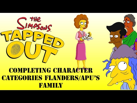 The Simpsons Tapped Out Completing Character Categories Flanders/Apu's Family