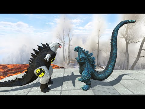 New Monster Shin Godzilla Ice Vs Team Batman Godzilla 2014 Death run-Animal Revolt Battle Simulator