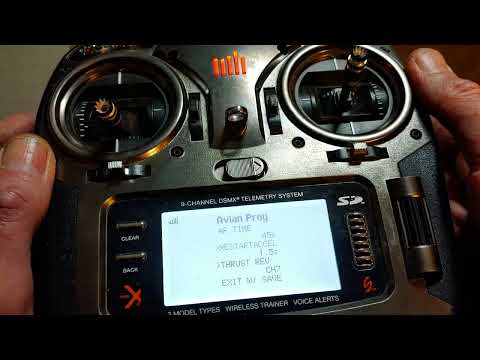 HOW TO PROGRAM A AVIAN ESC electronic speed control FROM A SPEKTRUM TRANSMITTER E-FLITE SMART RC AIR