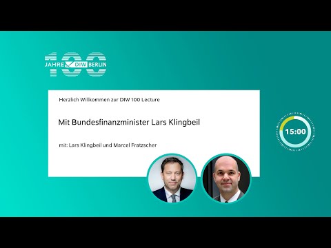 Video Thumbnail: DIW 100 Lecture mit Bundesfinanzminister Lars Klingbeil