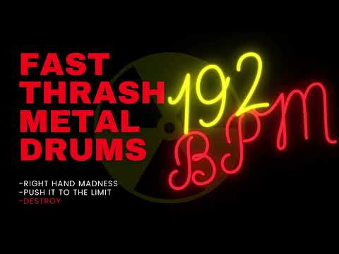 THRASH METAL DRUM TRACK #56| 192 BPM