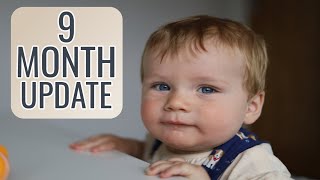 JASPER'S 9 MONTH BABY UPDATE | Not Crawling Yet? 9 Month Old Wants To Walk!!