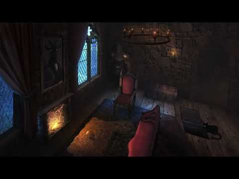 Mysterious Castle ASMR Ambience | rain, thunder and wind