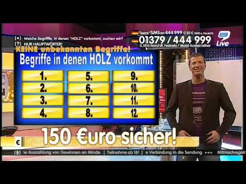 9Live - Bei uns (16.03.11) - "Starmoderator Max Schradin": Hauer Franco mit der Lösung Holzrahmen