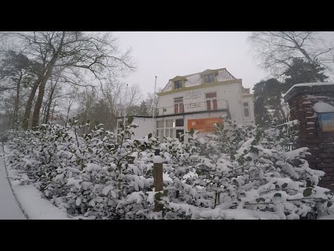 Beautiful snowy moments at Bait-un-Noor Mosque, Nunspeet, Netherlands.