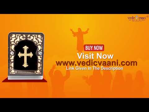 Cross The Symbol of Jesus in Desktop Frame in 24K Pure Swiss Gold Touch video