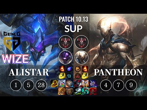GEN Wize Alistar vs Pantheon Sup - KR Patch 10.13