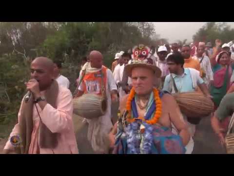 2017 Navadwip Mandala Parikrama, Day 6  Part 3. Kirtan Party on the move.