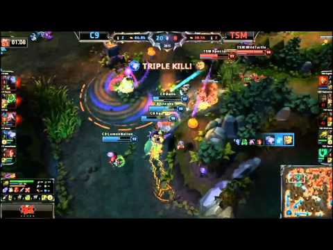 NA LCS   W9D3   C9 Sneaky Quadra Kill