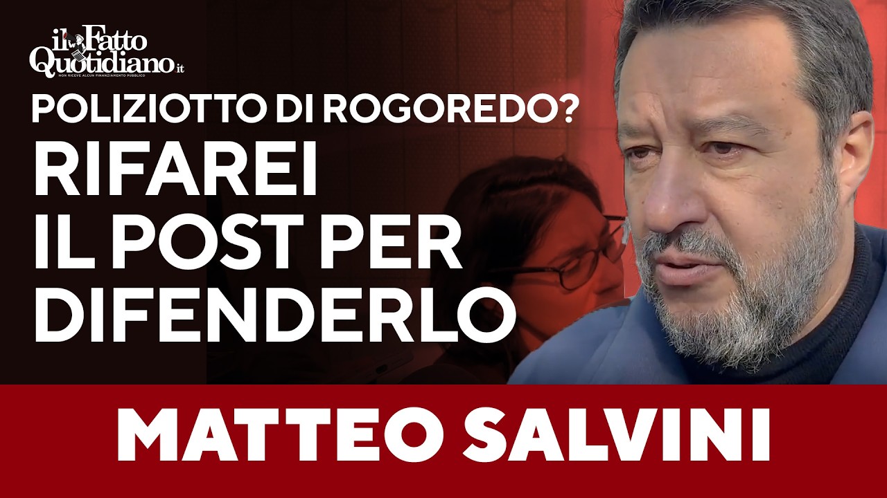 “Rifarei il post di solidarietà al poliziotto di Rogoredo”. Salvini non arretra