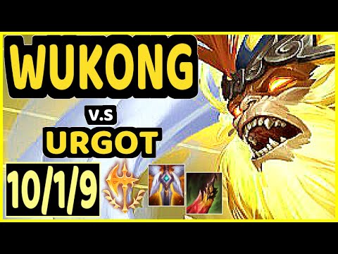 ODOAMNE (WUKONG) vs URGOT - 10/1/9 KDA TOP GAMEPLAY - EUW Ranked GRANDMASTER