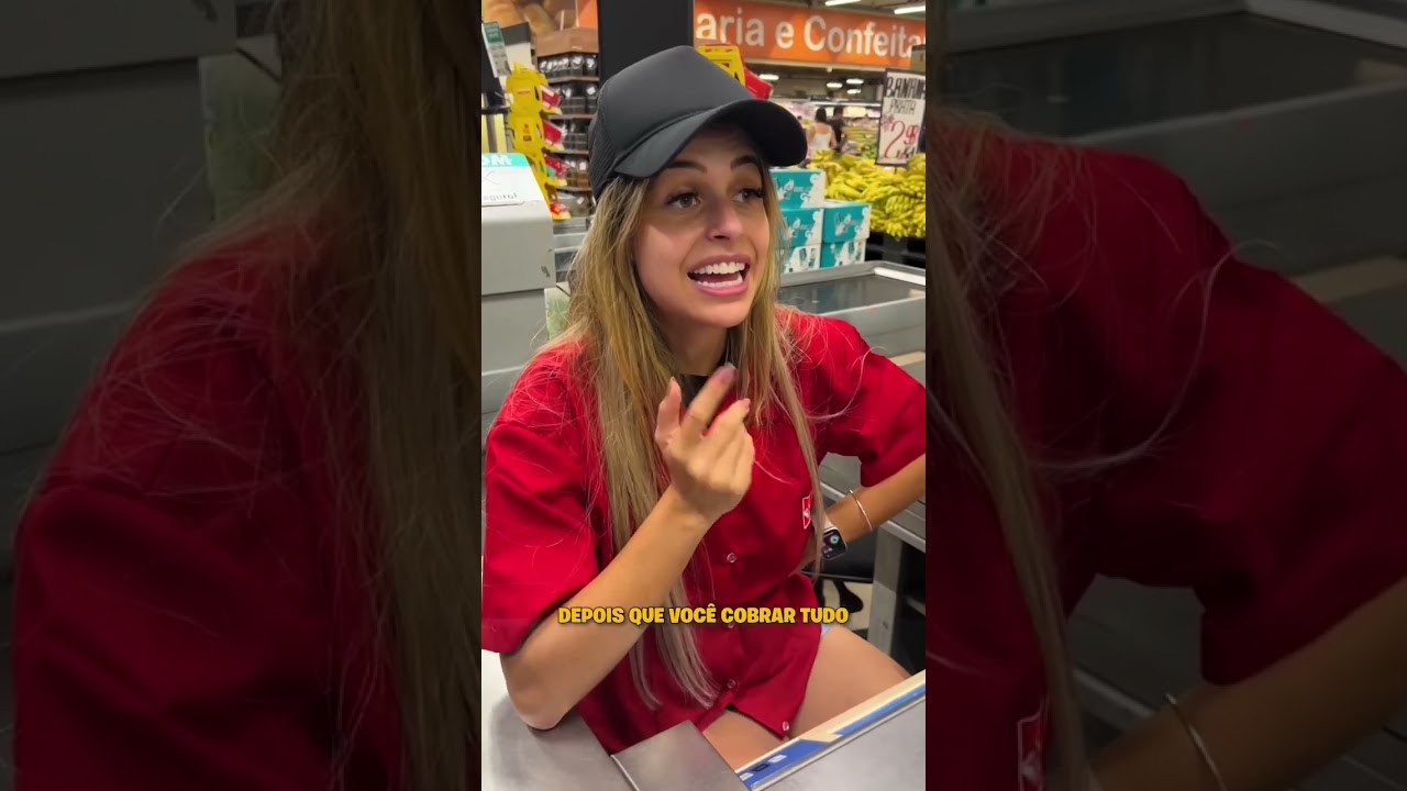 UM DIA TRABALHANDO COMO CAIXA DE SUPERMERCADO !! #shorts