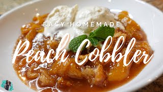 HOW TO MAKE EASY PEACH COBBLER | HOLIDAY DESSERTS | EASY COOKING TUTORIAL