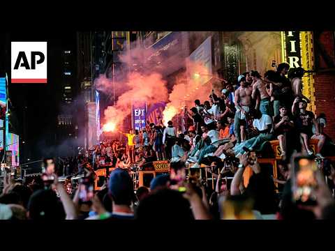 Celebrations erupt in New York after Knicks win first NBA championship in 53 years