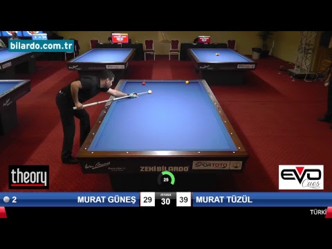 MURAT GÜNEŞ & MURAT TÜZÜL Bilardo Maçı - 2018 ERKEKLER 1.ETAP-5. Tur