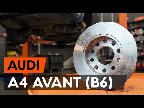 Como substituir discos de travão traseira no AUDI A4 B6 (8E5) [TUTORIAL AUTODOC]