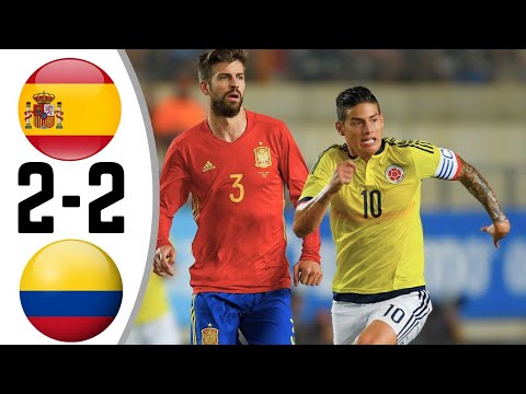 Spain vs Colombia 2-2 | Extended Highlights and All Goals- 2017 HD
