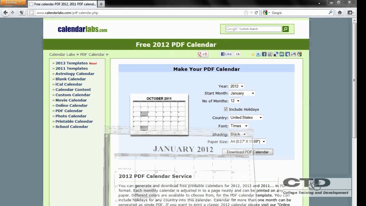 Two-Minute Tech Tip:  FREE Calendar Template as PDF