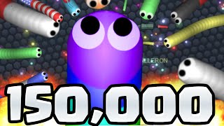 150,000K+ MASS SLITHER.IO WORLD RECORD FAIL! (Slither.io Mod Team Gameplay)