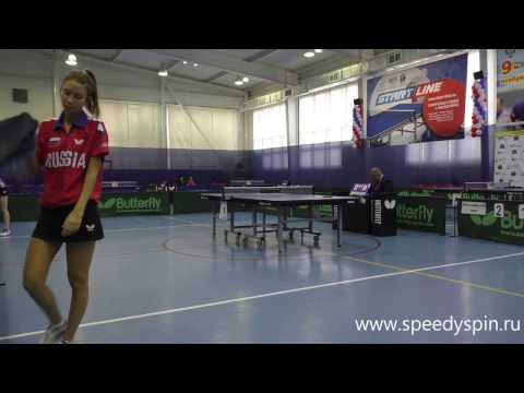 Kazantseva - Kandybina. Russian Youth Table Tennis Championship 2016. FHD