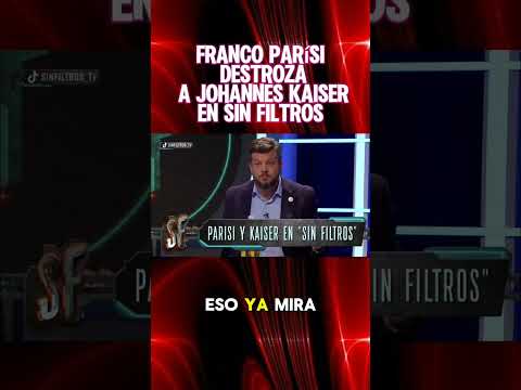Franco Parisi masacró en debate a Kaiser. llegó Parisi a Chile.