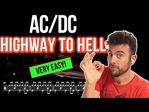AC/DC - Highway to Hell - Drum Cover (with scrolling Drum sheet)