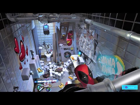 Find Deadpools Big Black Marker Location - Fortnite Battle Royale