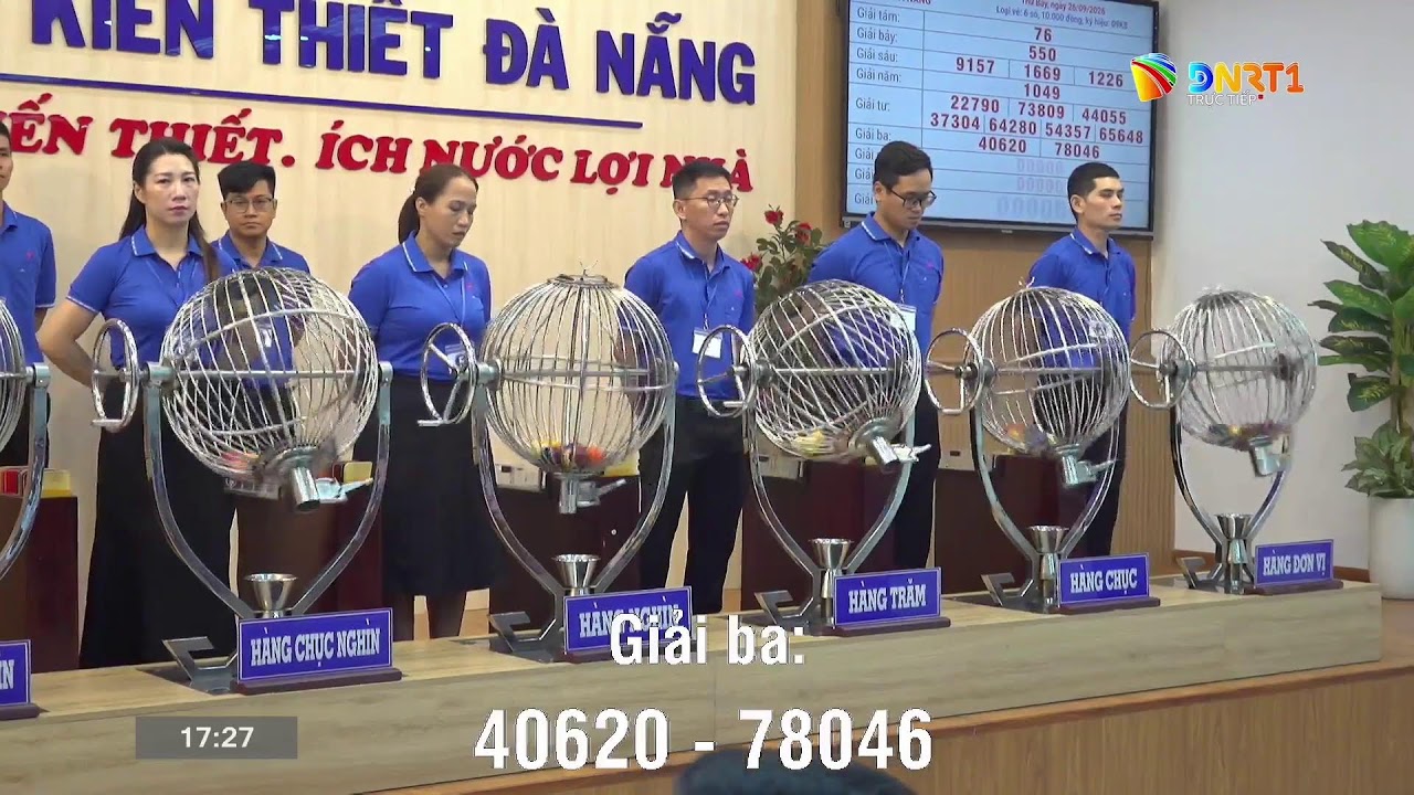 🔴 Kết quả quay số mở thưởng Xổ số kiến thiết Đà Nẵng ngày 26/9/2026
