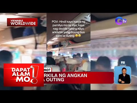 Isang pamilya, nag-arkila ng bus para sa kanilang outing Dapat Alam Mo!