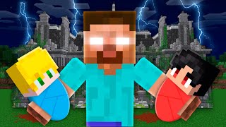 We Were Adopted by Herobrine in Minecraft!