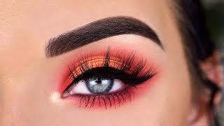 Jeffree Star Jawbreaker Eyeshadow Palette | Red &amp; Orange Eye Makeup Tutorial