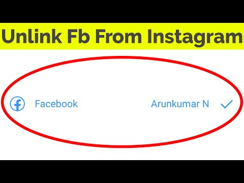How To Unlink/Remove Facebook From Instagram Account...