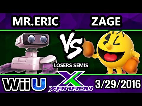 S@X 143 - HE | Mr.Eric (R.O.B.) Vs. Zage (Pac-Man) SSB4 Losers Semis - Smash Wii U - Smash 4