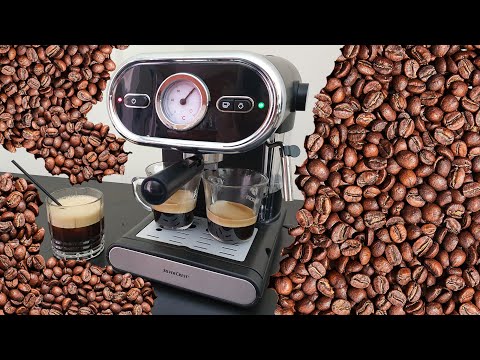 Silvercrest Espresso Machine SEM 1100 B3 Unboxing Testing