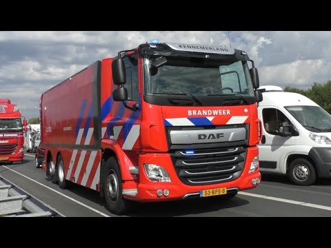 [staat vast in verkeer] Brandweer, en RWS, met spoed naar een Brand op de A9 in Spaarndam