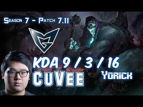 SSG CuVee YORICK vs GALIO Top - Patch 7.11 KR Ranked