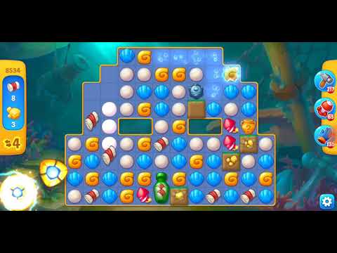 Fishdom. 8534 level no boosters and diamonds. 11 moves