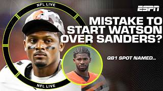 Does Deshaun Watson deserve the starting QB1 spot over Shedeur Sanders | NFL Live