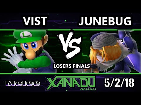 S@X 248 Melee - Vist (Luigi) Vs. Junebug (Sheik) - Smash Melee Losers Finals